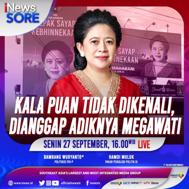 Kala Puan Tak Dikenali, Dikira Adiknya Megawati, Selengkapnya di iNews Sore