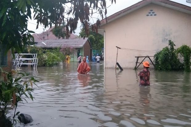 Diguyur Hujan Lebat, Permukiman Padat Penduduk di Pematangsiantar Kebanjiran