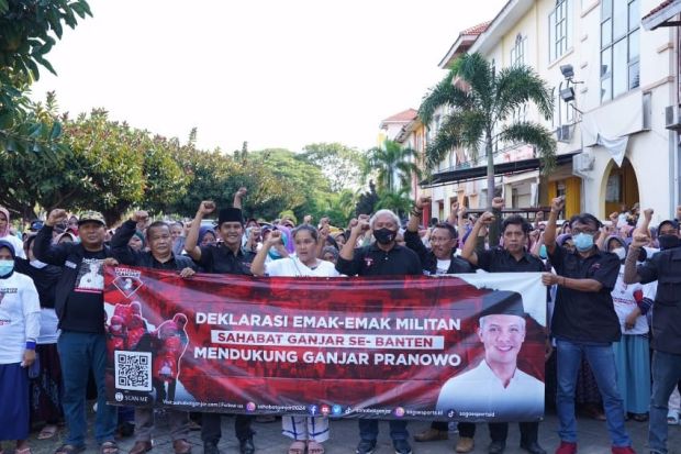 Emak-Emak Militan Banten Deklarasi Dukung Ganjar Pranowo