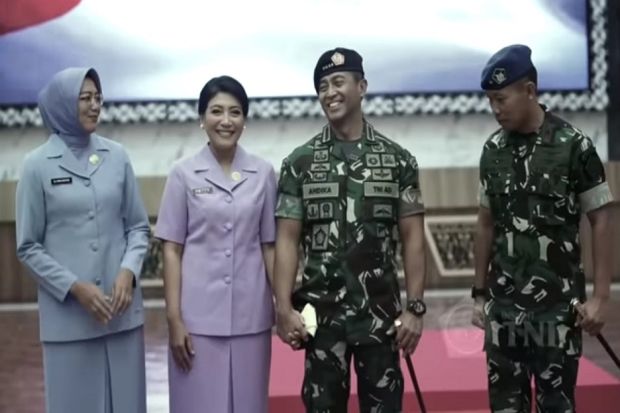 Panglima TNI Jenderal Andika Perkasa melantik Marsekal Pertama (Marsma) TNI Wastum sebagai Komandan Komando Sektor (Dankosek) III Koopsud III TNI AU di Biak, Papua.