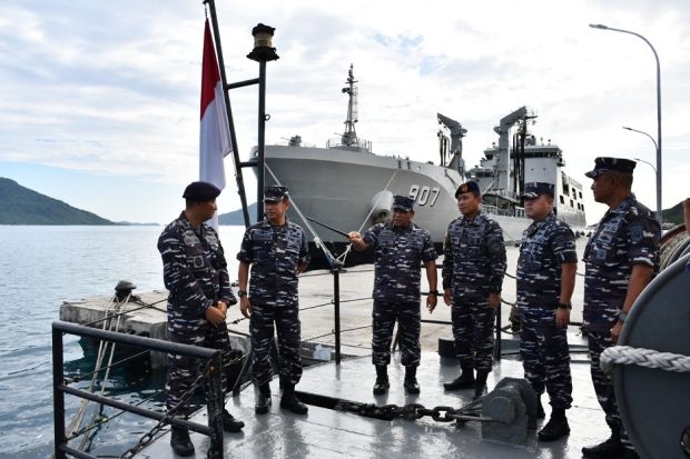 Pangkoarmada RI Periksa Kesiapan Kapal Perang di Laut Natuna Utara