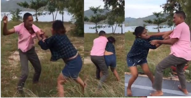 Viral! Wanita dan Pria Adu Jotos di Taman Kota Hebohkan Larantuka