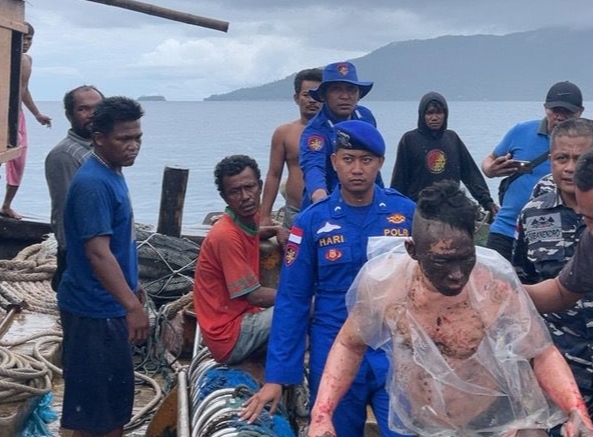 KM Sinar Jaya-1 Terbakar di Laut Natuna Utara, 3 ABK Terluka