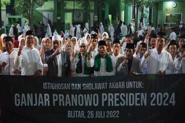 Istighosah dan Sholawat Akbar Saga di Blitar Doakan Ganjar Pranowo Jadi Presiden
