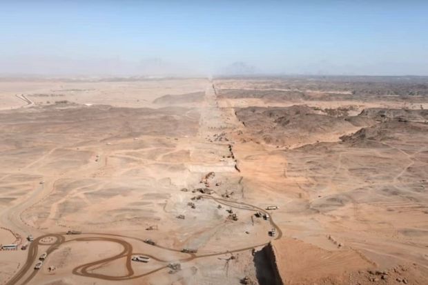 Arab Saudi Mulai Bangun Megacity The Line Membelah Gurun 170 Km, Ini Videonya