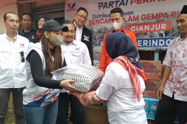 Ringankan Beban, Partai Perindo Salurkan Bantuan untuk Korban Gempa Cianjur