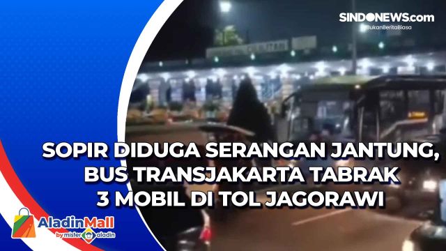 Sopir Diduga Serangan Jantung, Bus Transjakarta Tabrak....