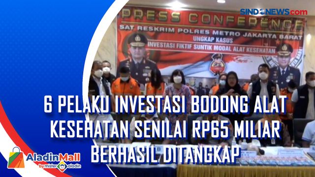 6 Pelaku Investasi Bodong Alat Kesehatan Senilai Rp65....