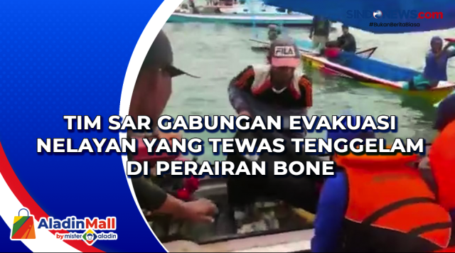 Tim SAR Gabungan Evakuasi Nelayan yang Tewas Tenggelam....