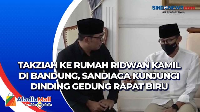 Takziah ke Rumah Ridwan Kamil di Bandung, Sandiaga....
