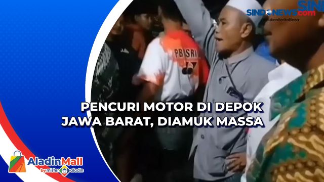 Pencuri Motor di Depok Jawa Barat, Diamuk Massa
