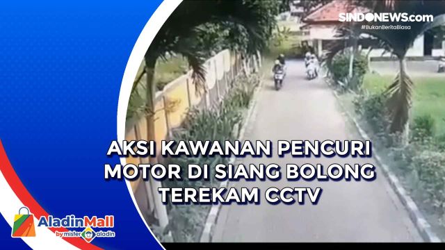 Aksi Kawanan Pencuri Motor di Siang Bolong Terekam....