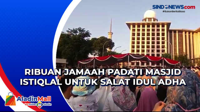 Ribuan Jamaah Padati Masjid Istiqlal untuk Salat Idul....