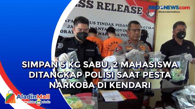 Simpan 5 Kg Sabu, 2 Mahasiswa Ditangkap Polisi saat....