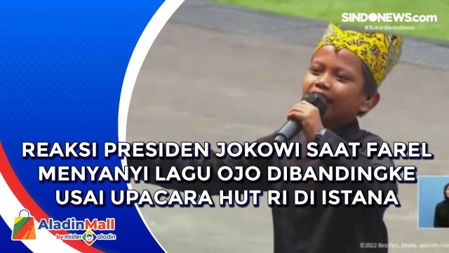 Reaksi Presiden Jokowi saat Farel Menyanyi Lagu Ojo....