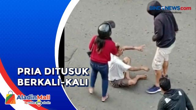 Detik-Detik Aksi Penusukan di Yogyakarta Terekam Kamera....