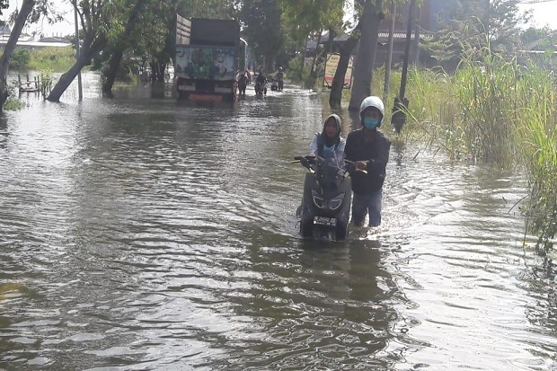 34 Desa di Gresik Terendam Banjir Bengawan Solo dan Kali Lamong