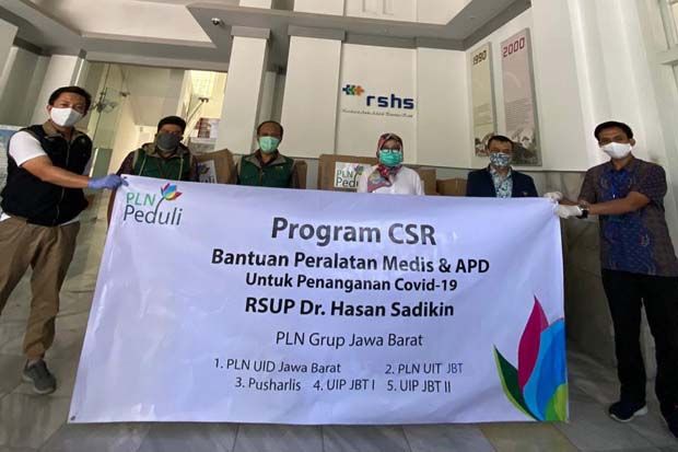 PLN Jabar Salurkan Ratusan APD ke RSHS Bandung