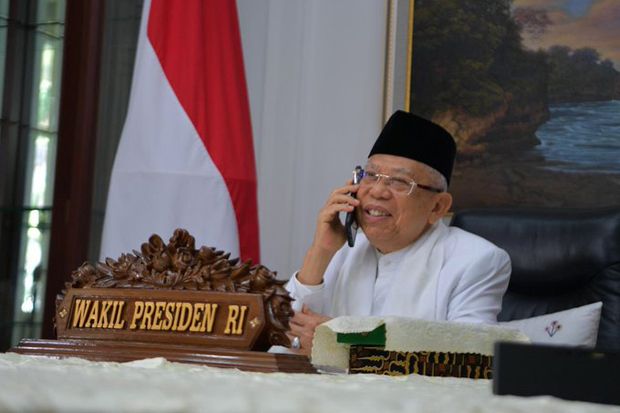 Tidak Bertemu di Hari Lebaran, Jokowi-Maruf Amin Teleponan