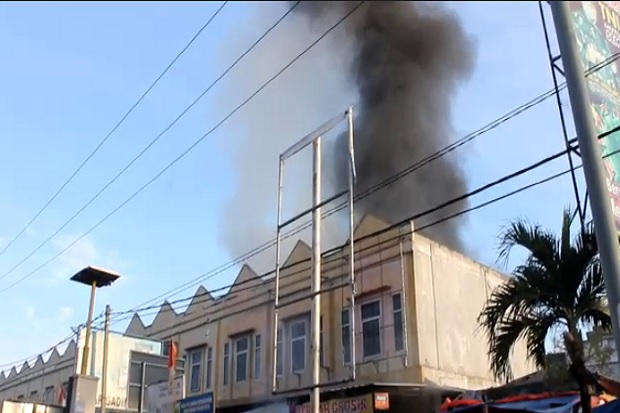 7 Ruko di Pasar Gading Rejo Pringsewu Lampung Hangus Terbakar