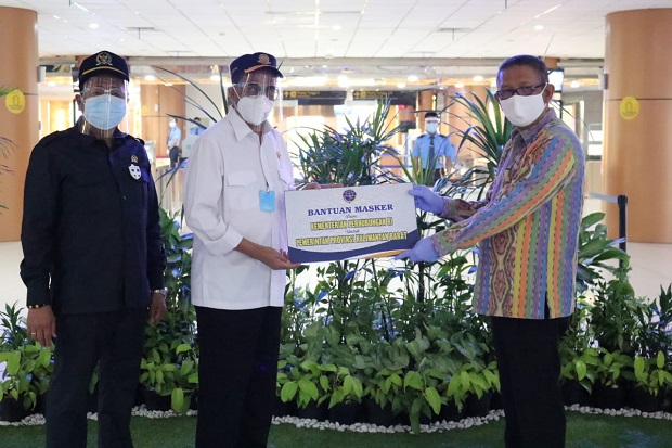 Gubernur Kalbar Terima Bantuan Masker dari Menteri Perhubungan