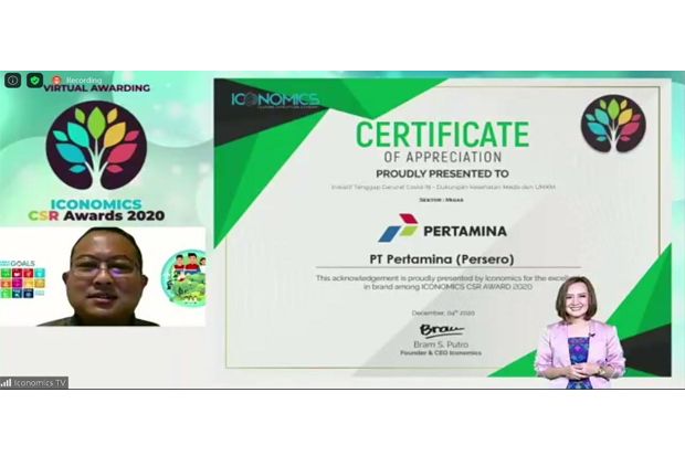 Aktif Tanggulangi Covid-19, Pertamina Raih Iconomics CSR Awards 2020