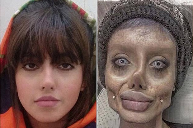 Dipenjara 10 Tahun, Ini Transformasi Zombie Angelina Jolie Iran