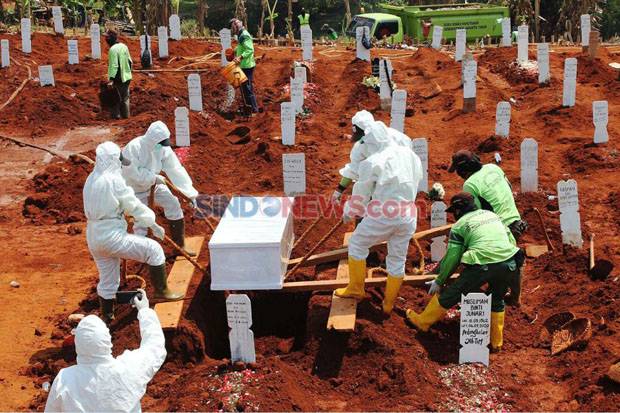 Orang Meninggal Akibat Covid-19 di Tangsel Meledak, Petugas Pemakaman Kewalahan