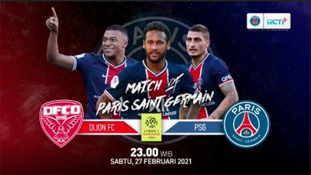 Live Streaming RCTI Plus: Paris Saint-Germain vs Dijon