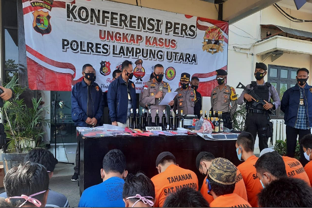 Dua Pekan, Polres Lampung Utara Ungkap 50 Kasus dan Ciduk 52 Tersangka