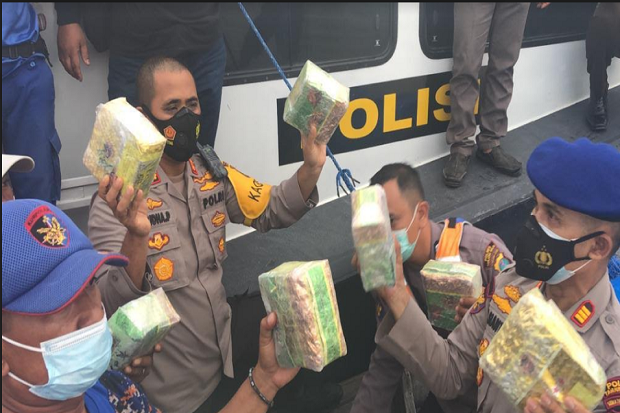 Polres Tanjungbalai Amankan Puluhan Kilogram Sabu Asal Malaysia