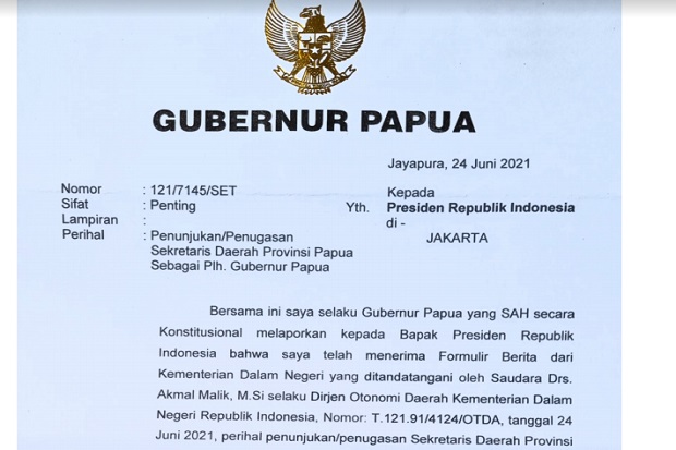 Lukas Enembe Surati Presiden Jokowi, Sebut Ada Konspirasi Menjatuhkannya