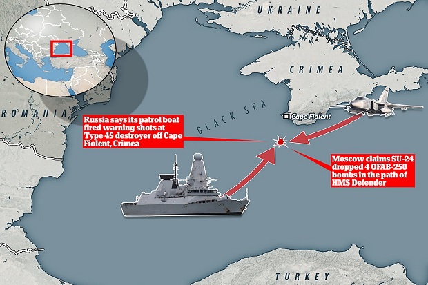 Rusia: Lain Kali, Kapal Perang Inggris Akan Dibom Beneran!