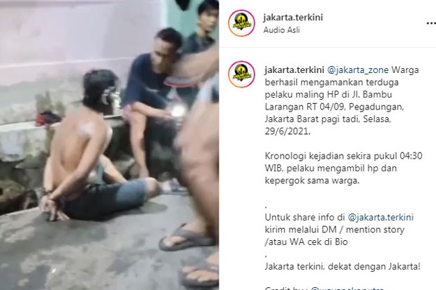 Ringkus Maling Hp, Netizen Dibikin Salfok Warga Pegadungan yang Joget-joget