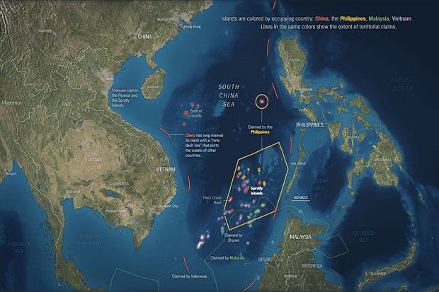 AS Pasang Badan Jika Filipina Diserang China di Laut China Selatan