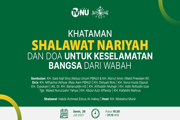 9 Kiai Sepuh NU Bakal Pimpin Khataman Shalawat Nariyah dan Doa Keselamatan Bangsa