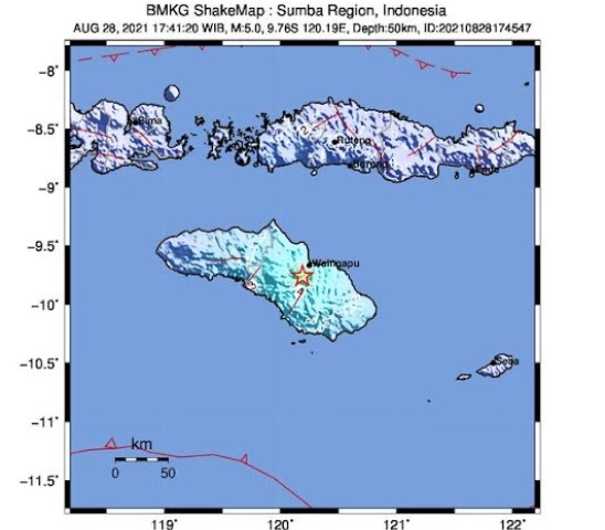 Sumba Timur Diguncang Gempa Magnitudo 5, Warga: Serasa Mobil Berjalan