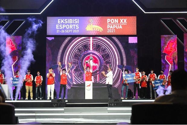 Pertarungan Sengit Atlet di Ekshibisi Esports PON XX Papua 2021