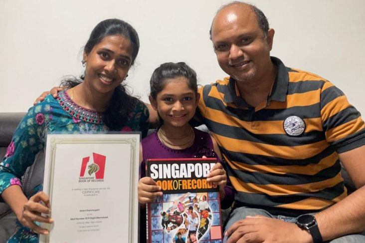 Gadis Umur 6 Tahun Pecahkan Rekor Hafalan Pi Singapura, Mengingat 1.560 Digit