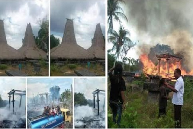 9 Rumah Adat Tradisional di Sumba Barat Daya Ludes Terbakar