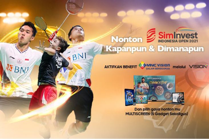 Berkualitas High Definiton! MNC Vision Tayangkan Turnamen Bulu Tangkis SimInvest Indonesia Open 2021