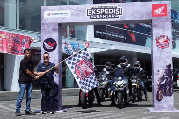 Ekspedisi Nusantara Seri Sulawesi, Kawil Asmo Sulsel Lepas Bikers Honda