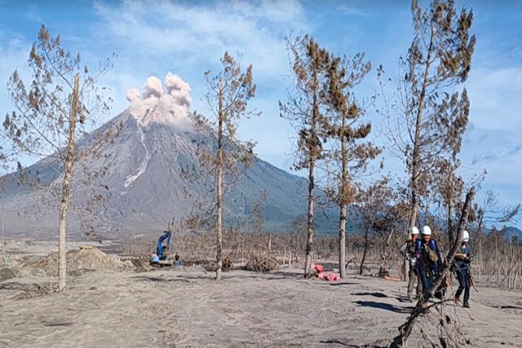 Gunung Semeru Meletus Lagi! Relawan Panik Berlarian Menyelamatkan Diri