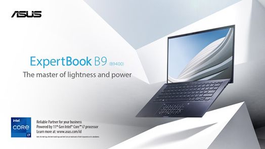 ASUS ExpertBook B9400, Laptop Bisnis Premium dengan Daya Tahan Baterai 20 Jam