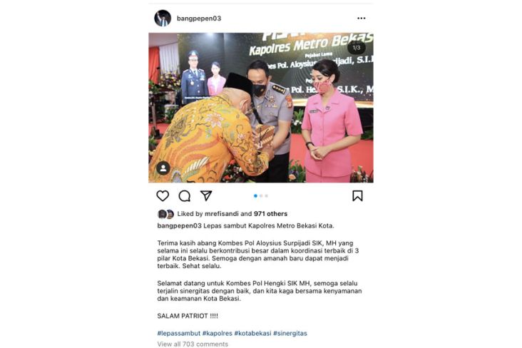 Wali Kota Bekasi Kena OTT KPK, Akun IG @bangpepen03 Diserbu Netizen