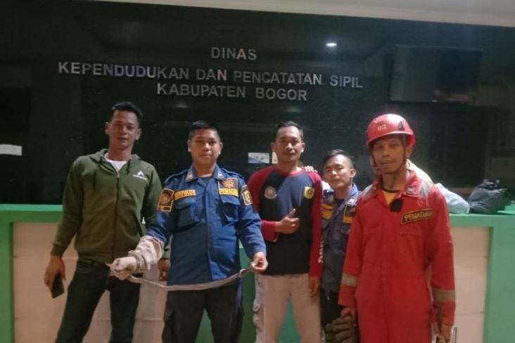 Ular Kobra Sepanjang 1 Meter Dievakuasi dari AC Kantor Disdukcapil Kabupaten Bogor