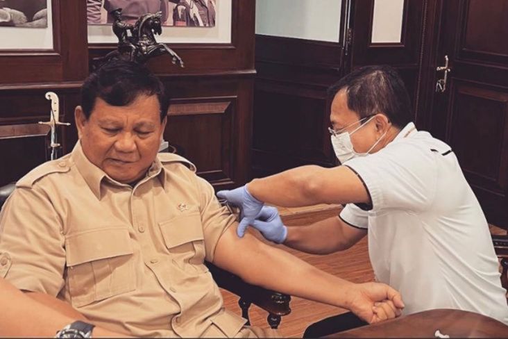 Prabowo Disuntik Booster Vaksin Nusantara, Ketua Satgas Covid-19 IDI: No Comment