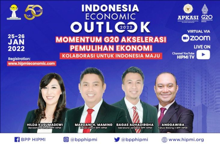HIPMI Gelar Indonesia Economic Outlook 2022 Pekan Depan