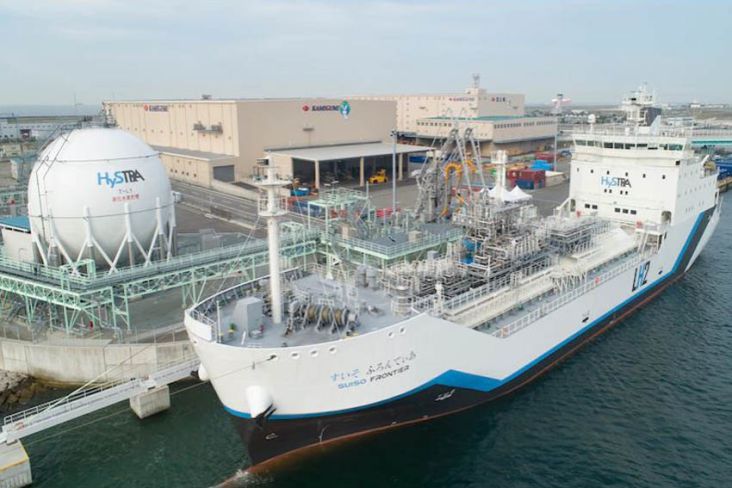 Kapal Tanker Hidrogen Pertama di Dunia Sukses Berlayar dari Jepang ke Australia