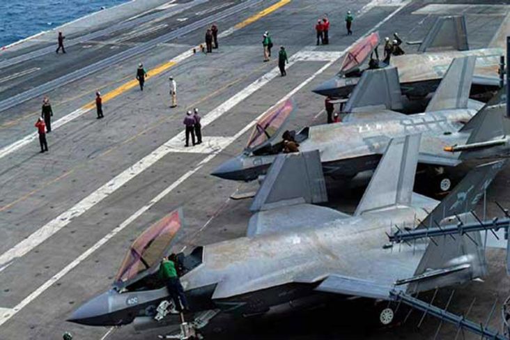 Kulit Anti-Radar Pesawat F-35C Berkarat, Diduga Kelamaan Beroperasi di Tengah Laut